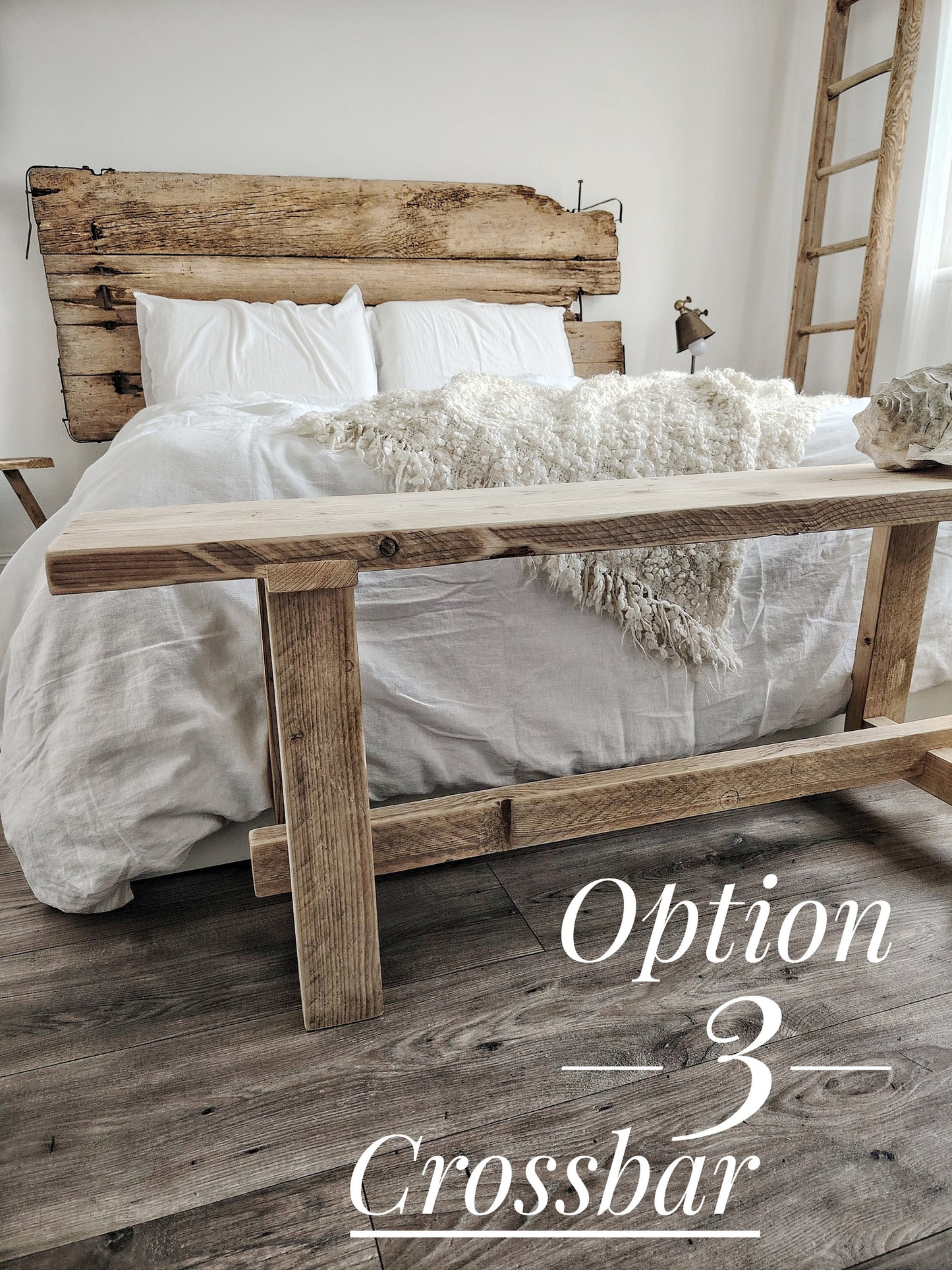 Rustic Narrow Wooden Bench CHAMELEON