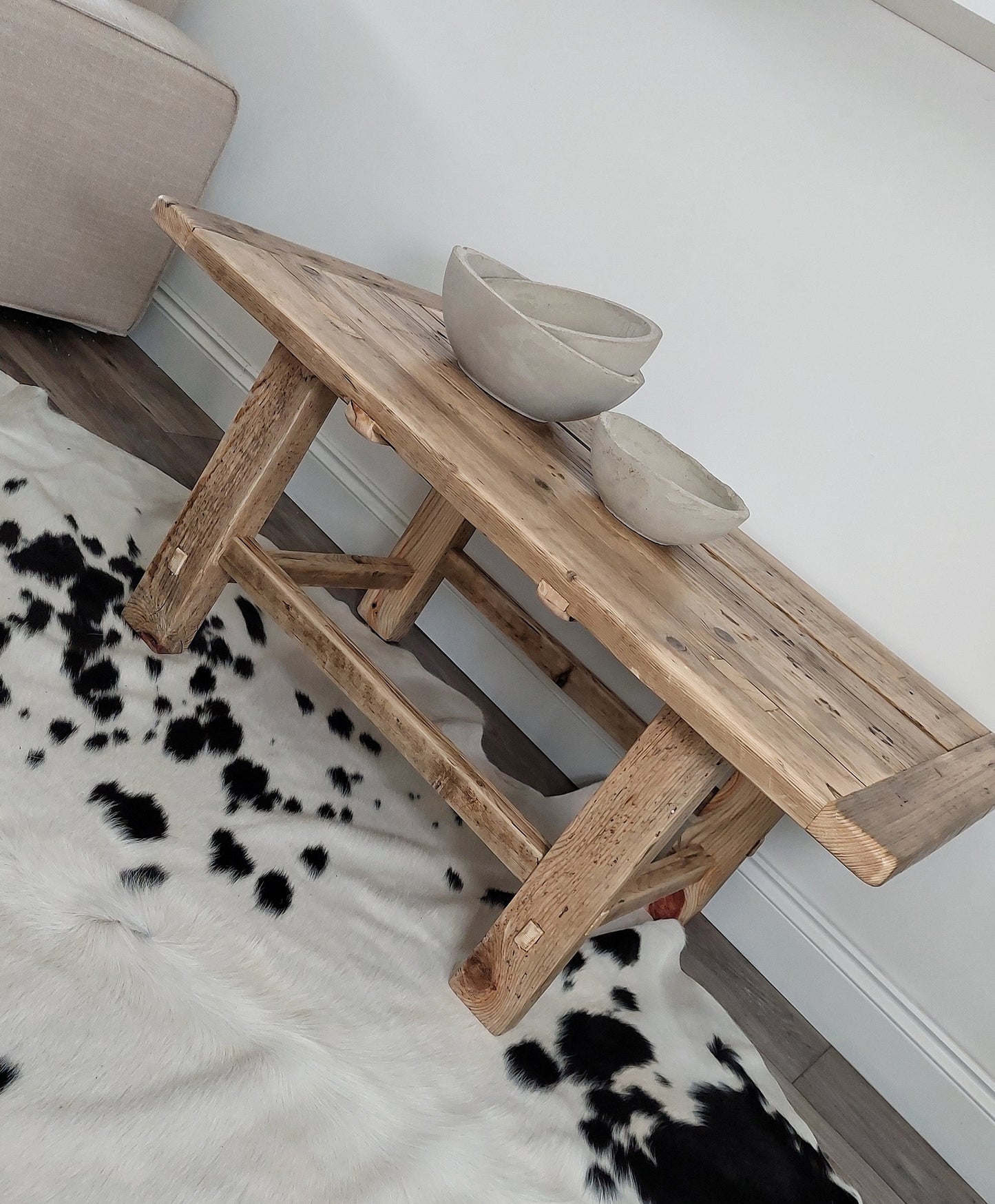 Handmade Rustic Farmhouse Coffee table ,Cottage Style Table