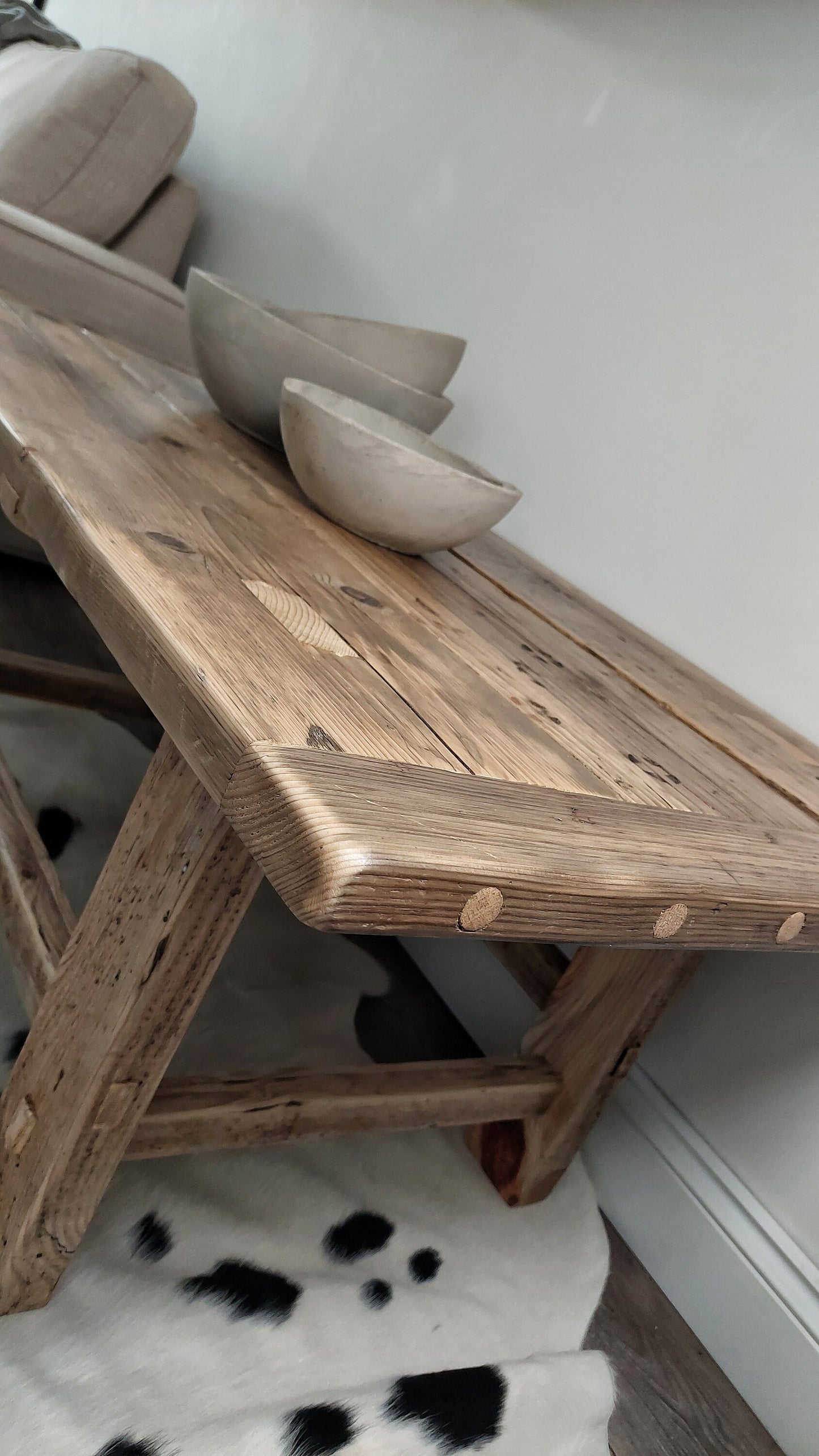 Handmade Rustic Farmhouse Coffee table ,Cottage Style Table