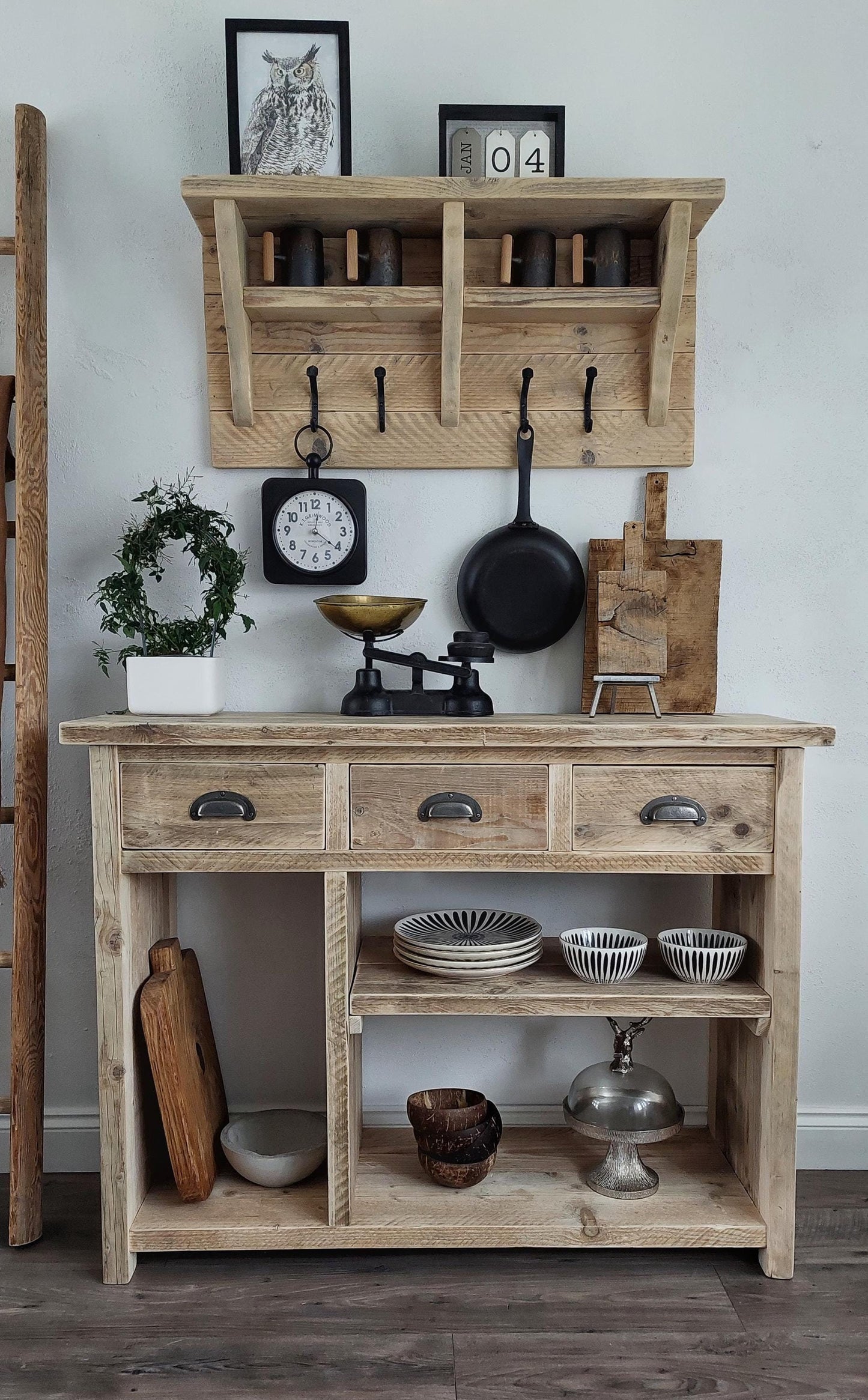 Rustic Rack with Shelf
