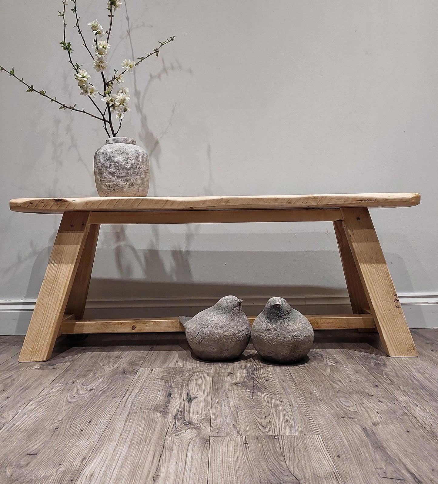 Handcrafted Rustic Farmhouse Wooden Bench for Dining, Entryway, Hallway, Bathroom, Kitchen Seating