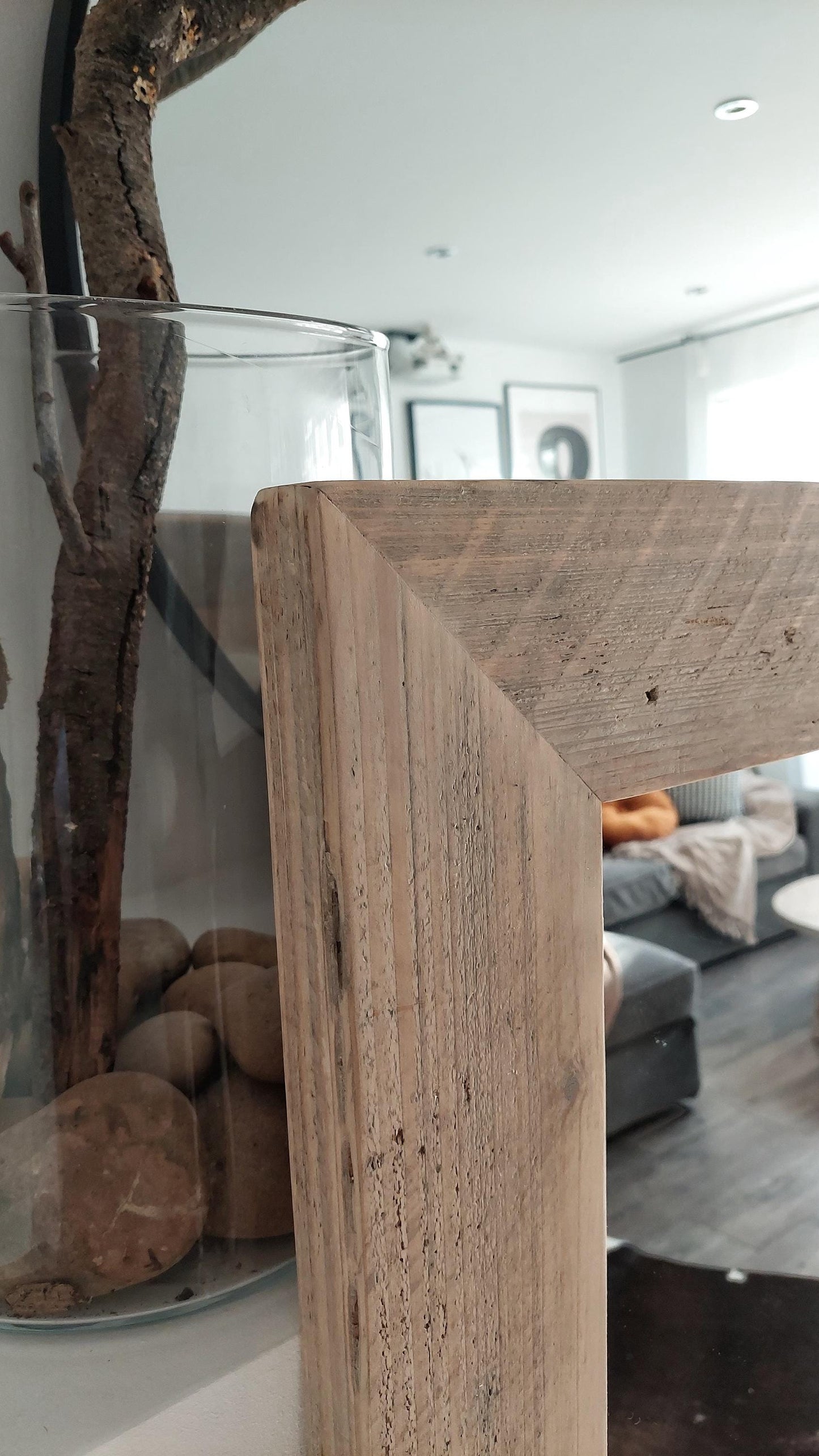 Rustic Reclaimed Wood Mirror – Handcrafted Wooden Frame