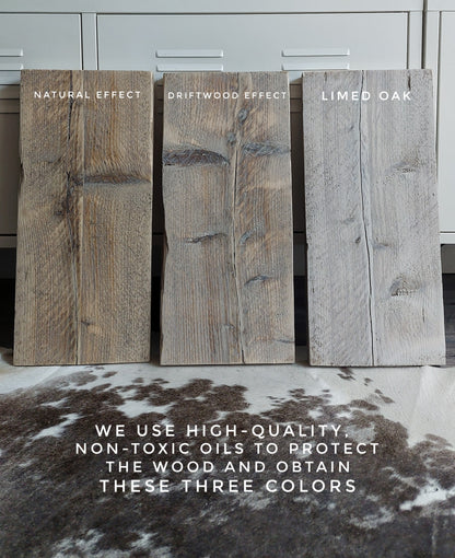 Rustic Wooden Bedside Side Table - Nightstand with Shelf - Narrow Wood Stool