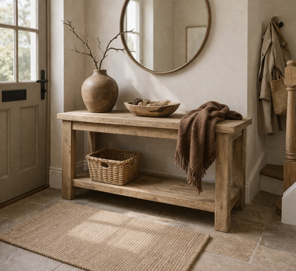 Reclaimed Wood Console Table – Handmade Hallway Bench