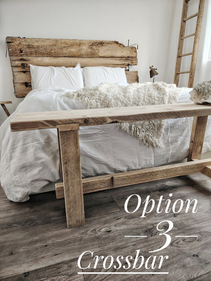 Rustic Narrow Wooden Bench CHAMELEON