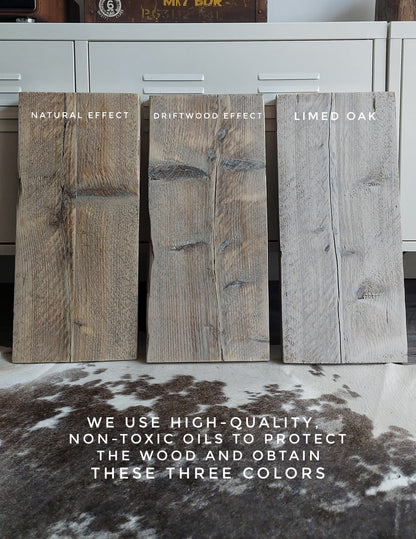 Rustic wood colour samples