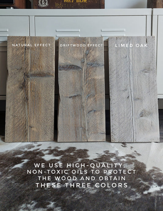 Rustic wood colour samples