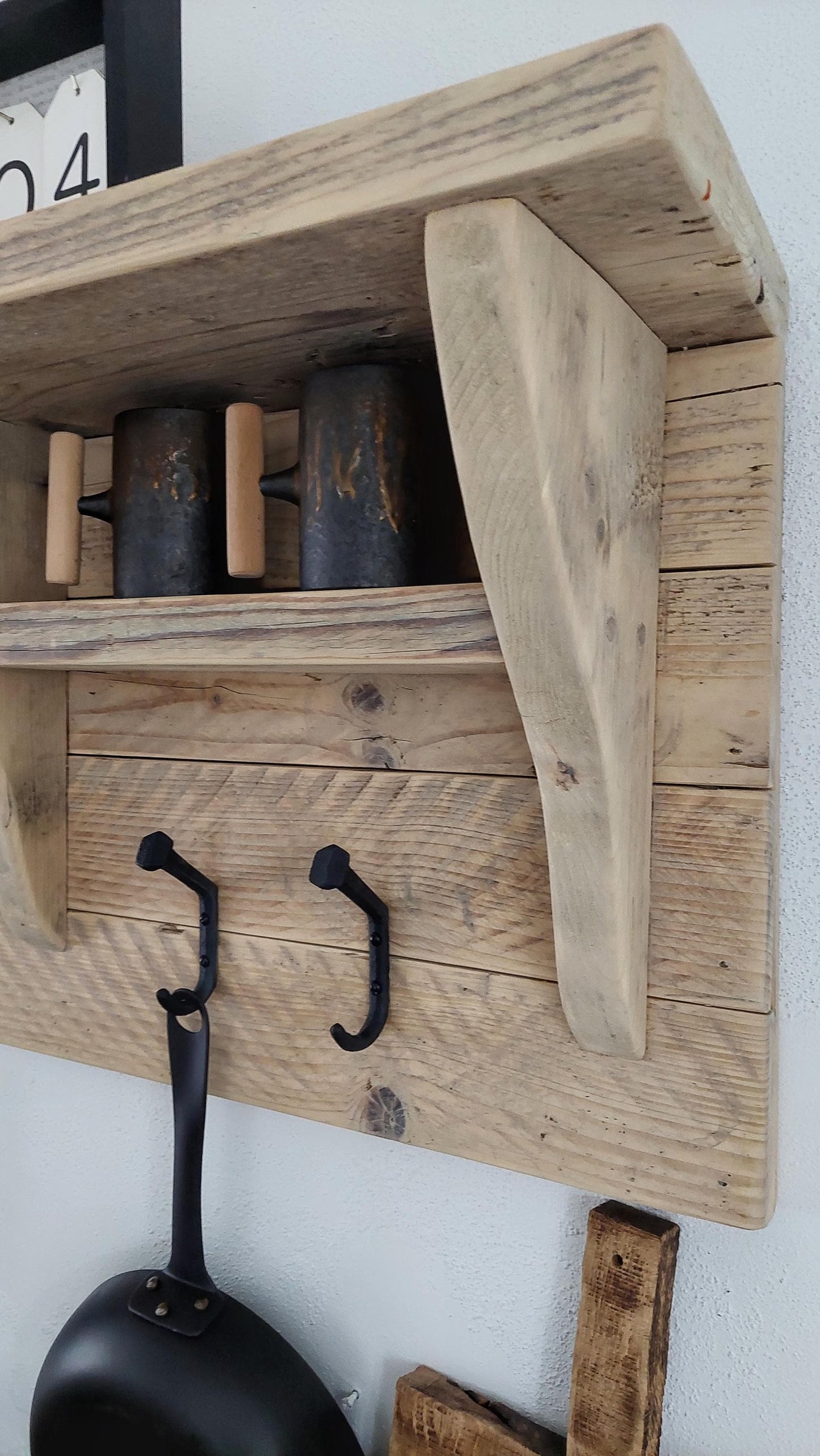 Rustic Rack with Shelf