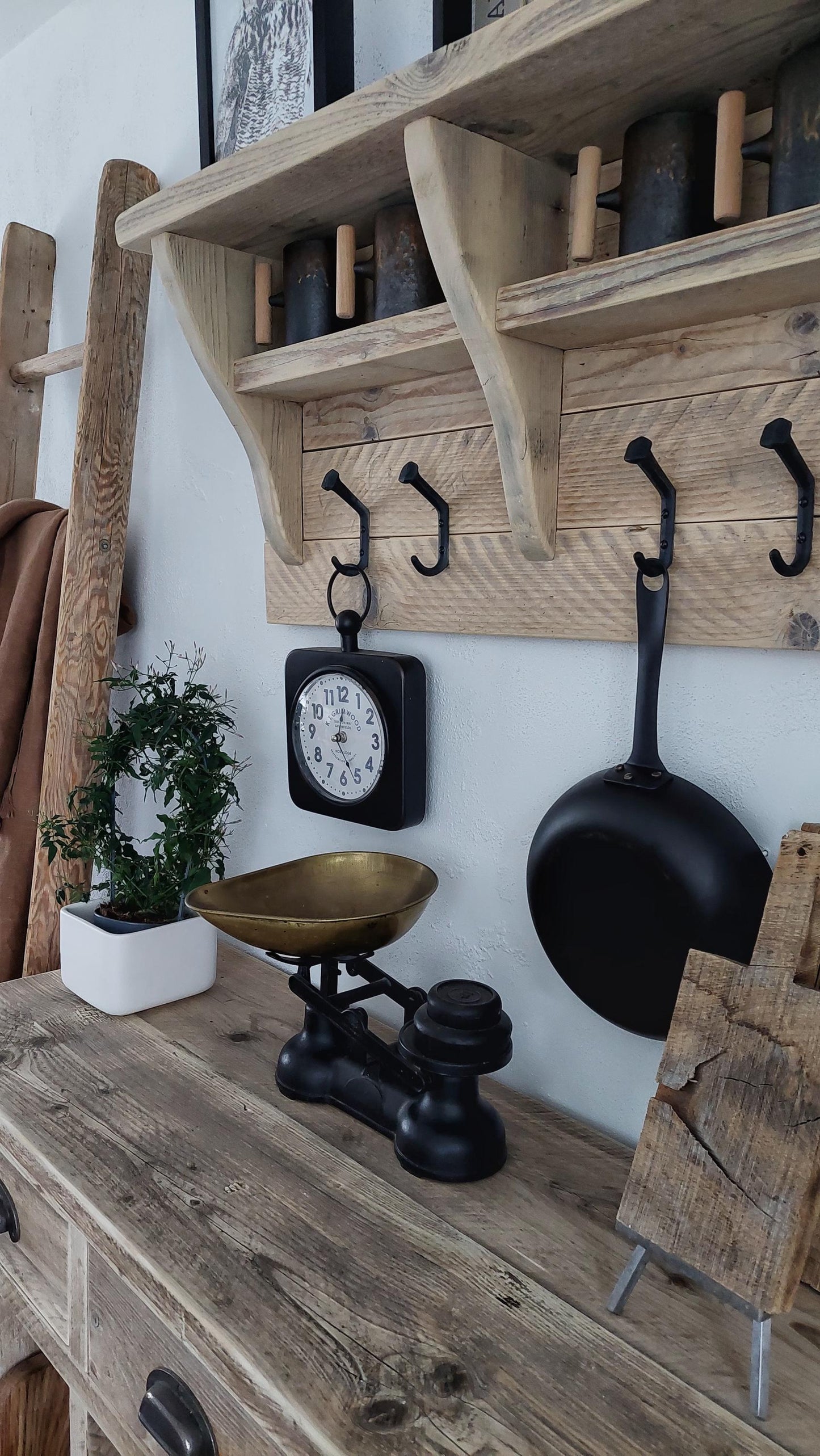 Rustic Rack with Shelf