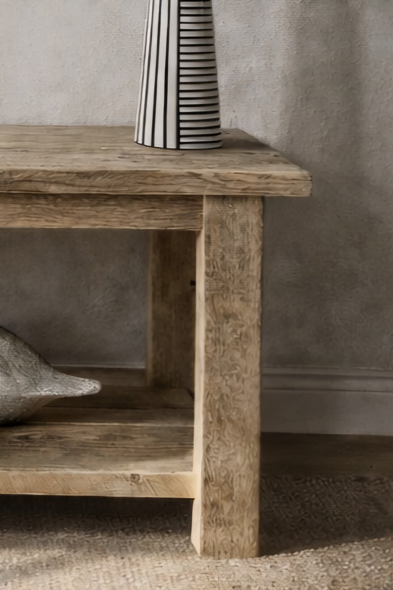 Reclaimed Wood Console Table – Handmade Hallway Bench