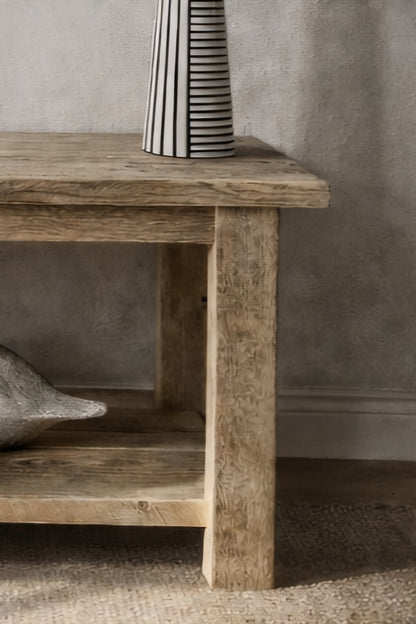 Reclaimed Wood Console Table – Handmade Hallway Bench
