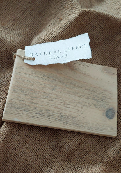 Rustic wood colour samples
