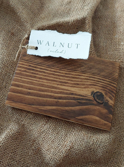 Rustic wood colour samples