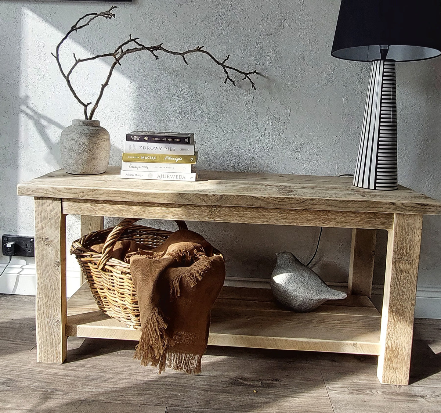 Reclaimed Wood Console Table – Handmade Hallway Bench