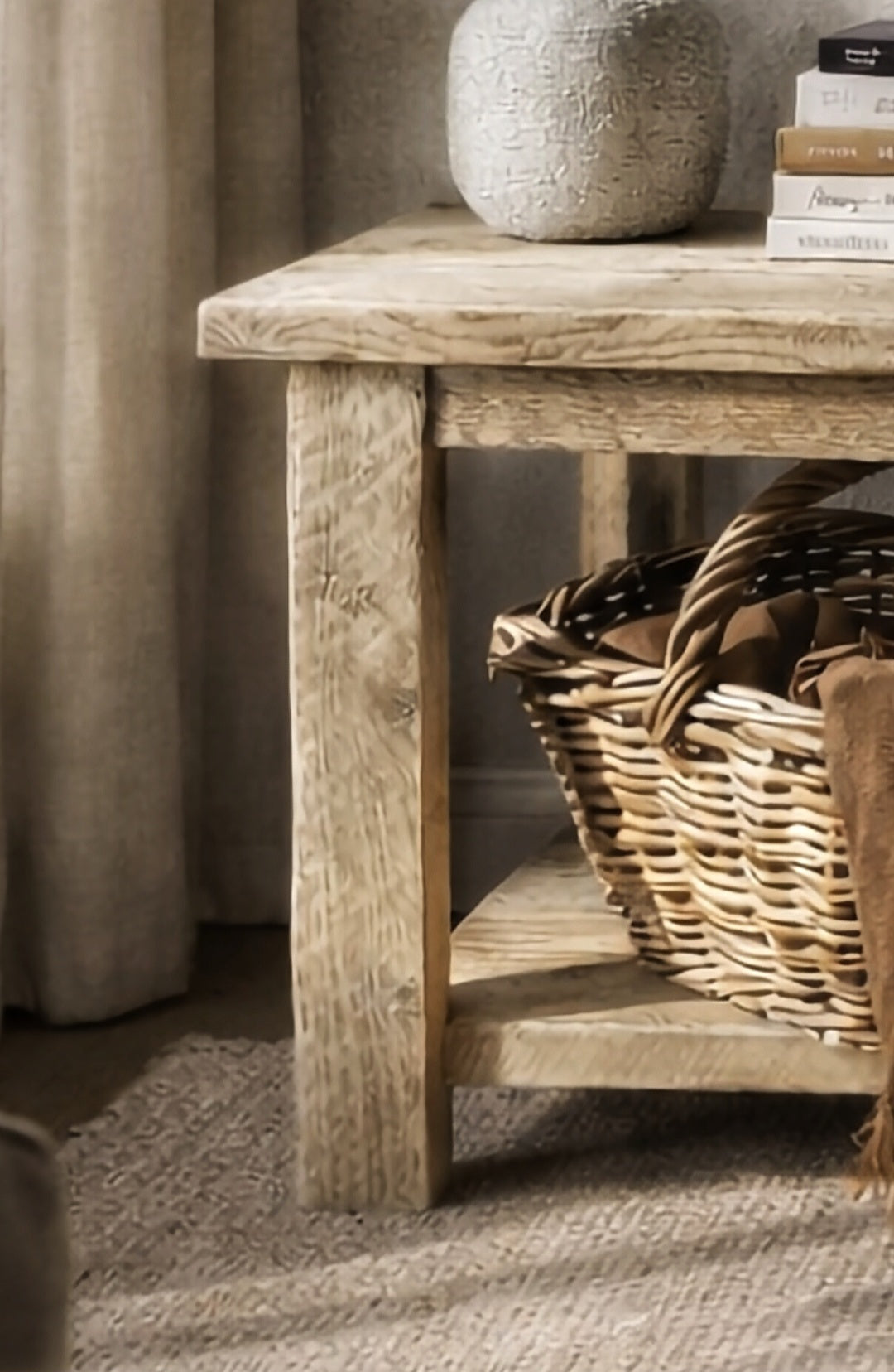 Reclaimed Wood Console Table – Handmade Hallway Bench